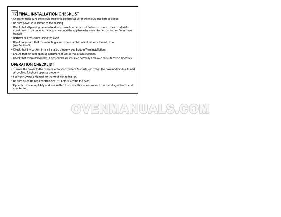 GE ZTSX1FPSNSS Monogram Oven Installation Instructions