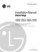 LG LSC5633WS Installation Manual