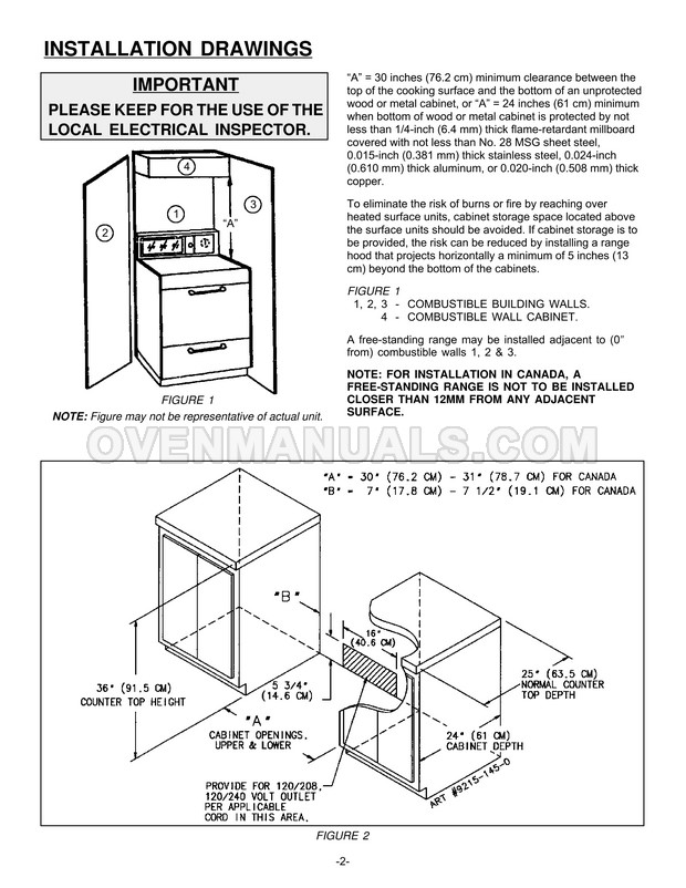 Maytag MER5552BAW Range Installation Manual