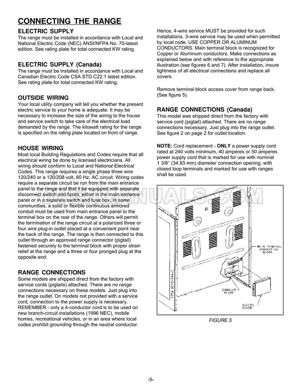 Maytag MER5552BAW Range Installation Manual