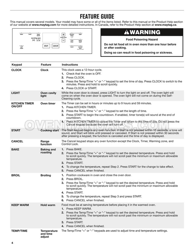 Maytag MER6600FB Range User Instructions