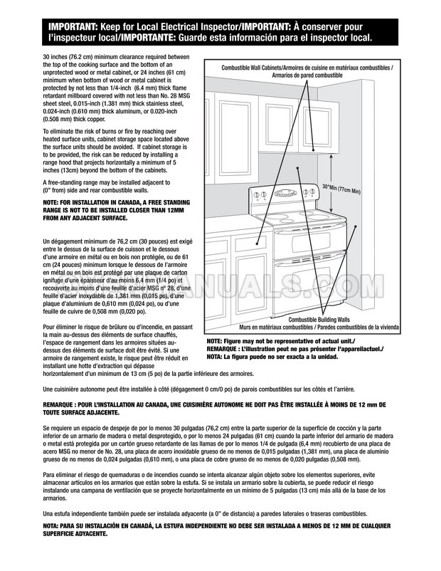 Maytag MER6757BAS Gemini Range Installation Instructions