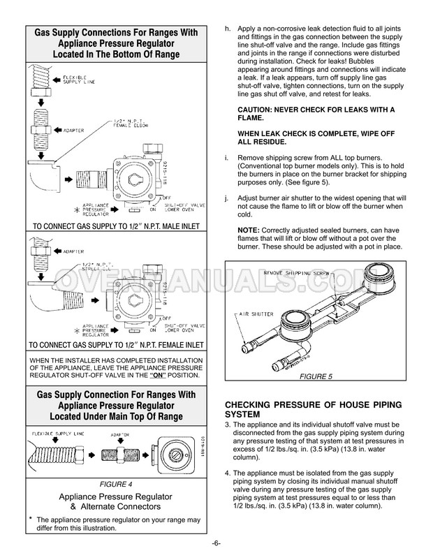 Maytag MGR4452BDW Range Installation Manual