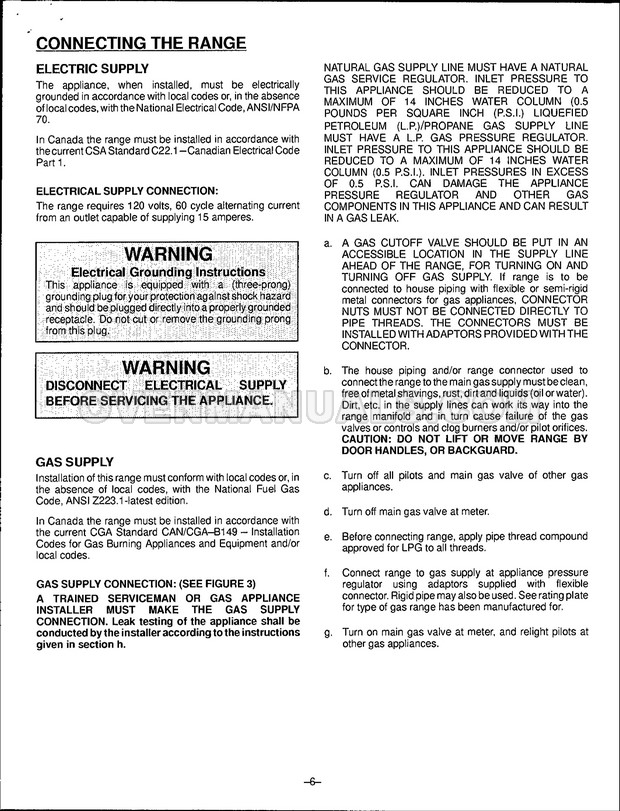 Maytag MGR5750ADW Range Installation Manual