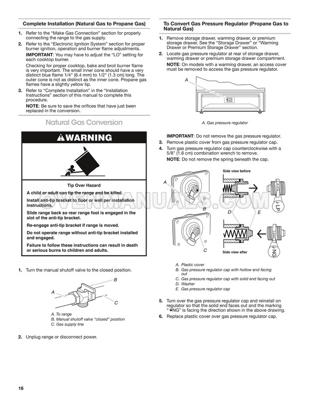 Maytag MGR6600FZ Range Installation Instructions