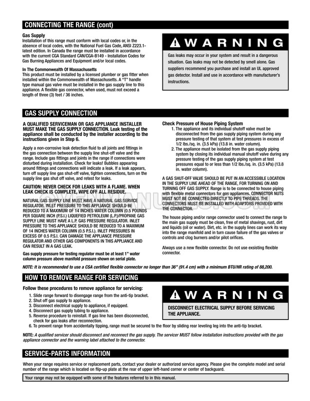 Maytag MGR6875ADS Gemini Range Installation Instructions