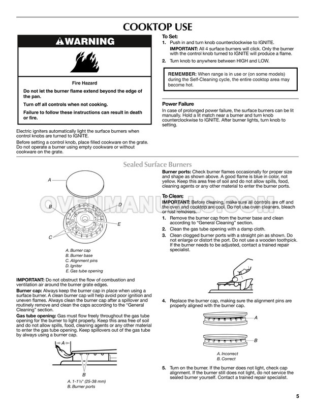 Maytag MGR7661WB Range User Instructions
