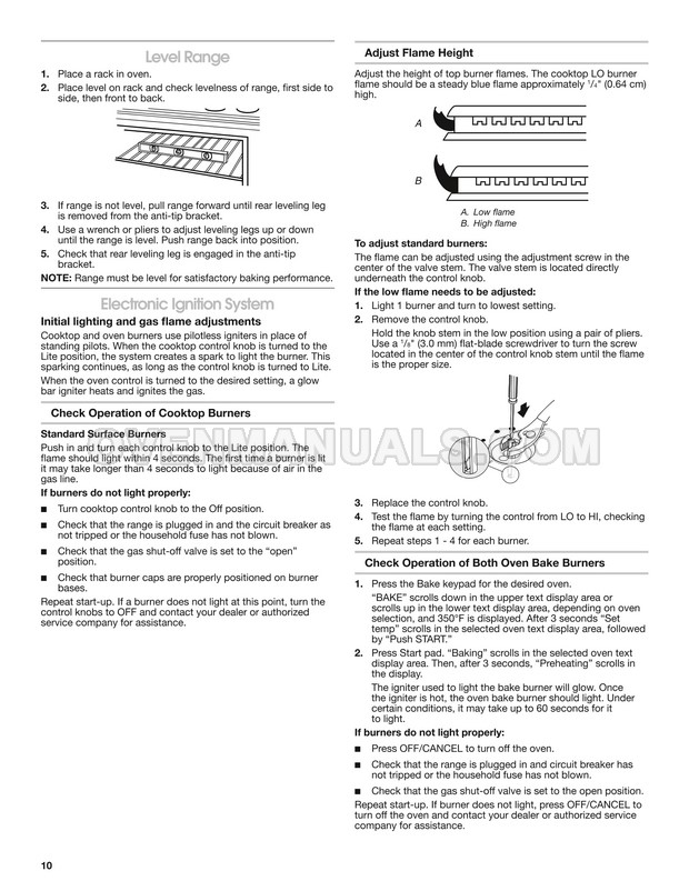 Maytag MGT8800FZ Range Installation Instructions