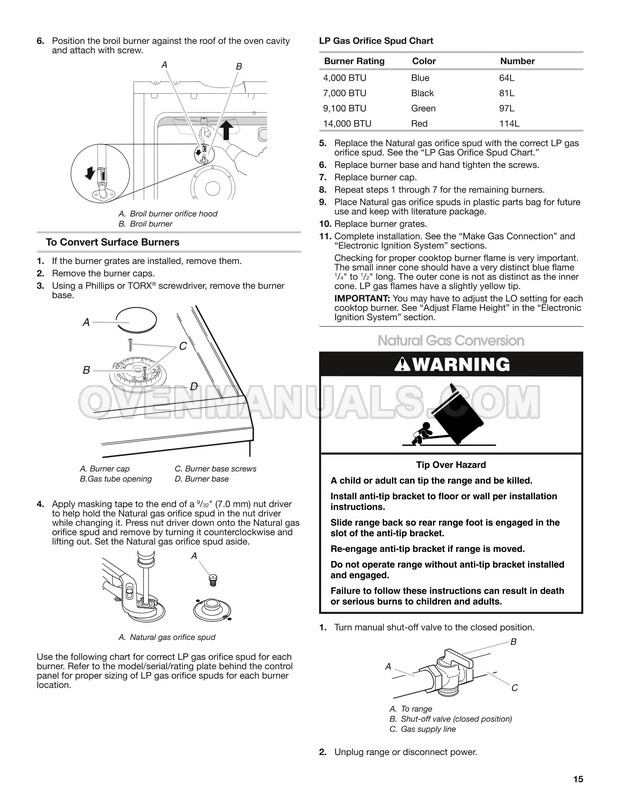 Maytag MGT8800FZ Range Installation Instructions