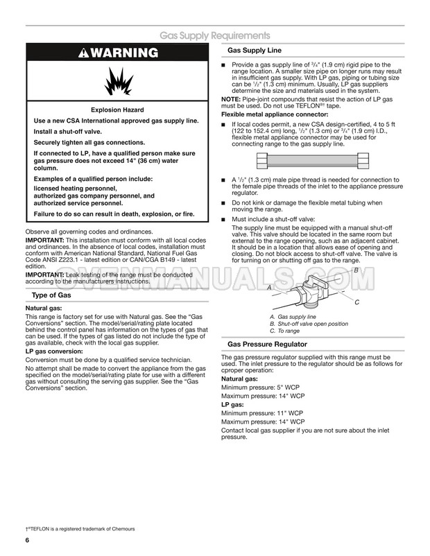 Maytag MGT8800FZ Range Installation Instructions