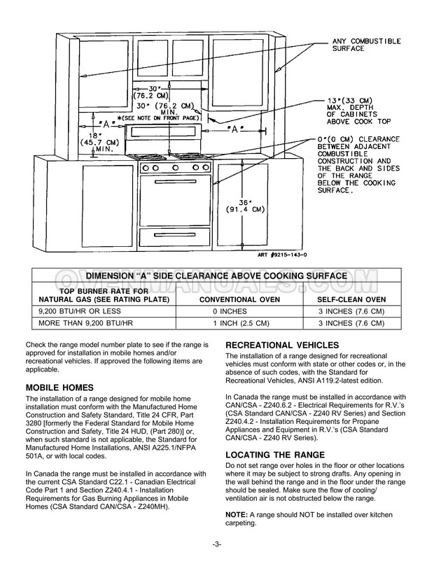 Maytag PGR4410CDW Performa Range Installation Instructions