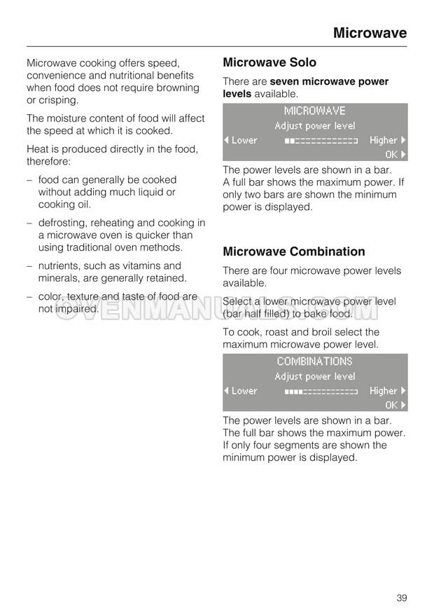 Miele H4080BM Microwave Oven Operating and Installation Instructions