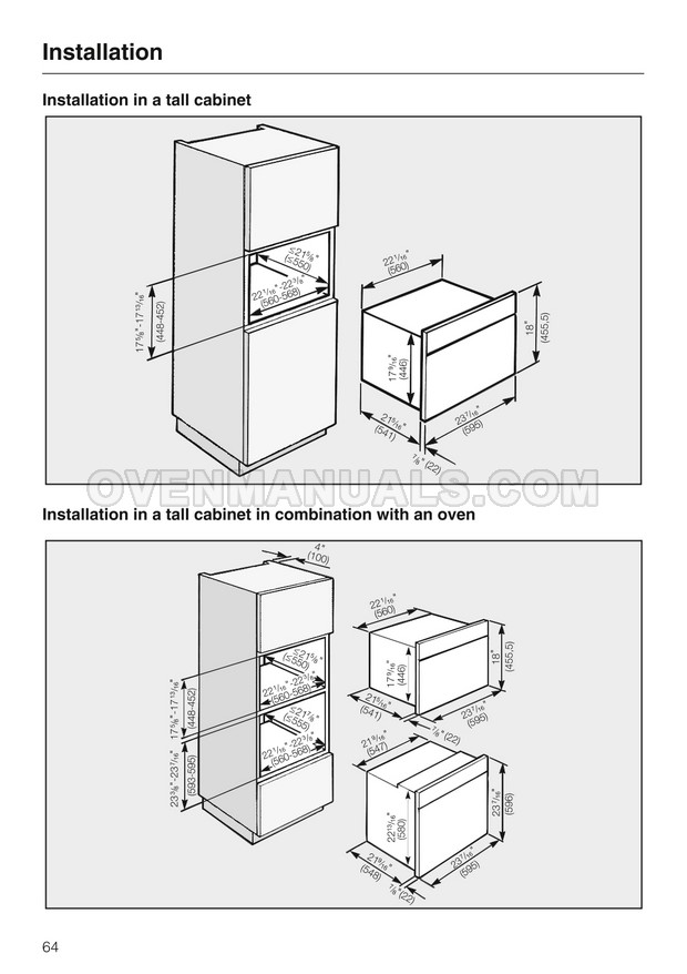 Miele H4080BM Microwave Oven Operating and Installation Instructions