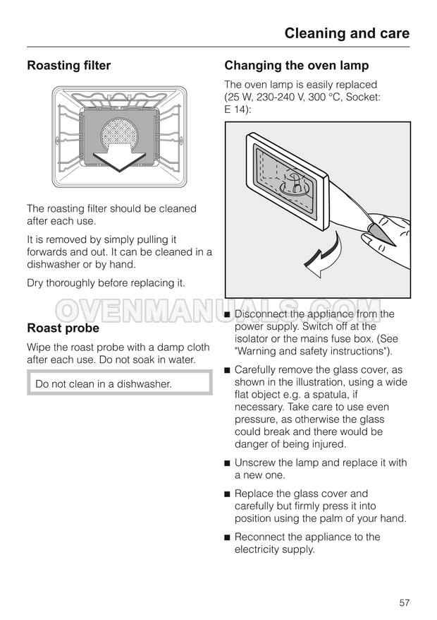 Miele H4900B Oven Operating and Installation Instructions