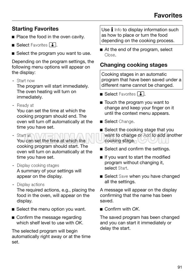 Miele HR 16223 i Range Operating Instructions