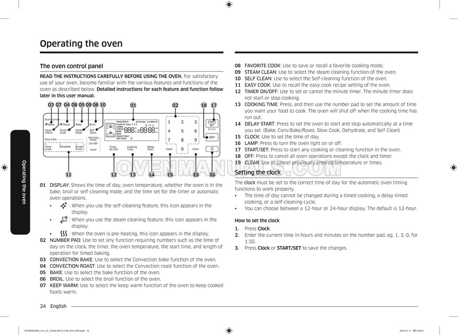 Samsung NE58K9430SS Range User Manual