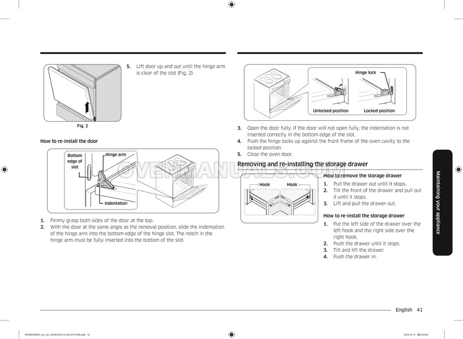 Samsung NE58K9430SS Range User Manual