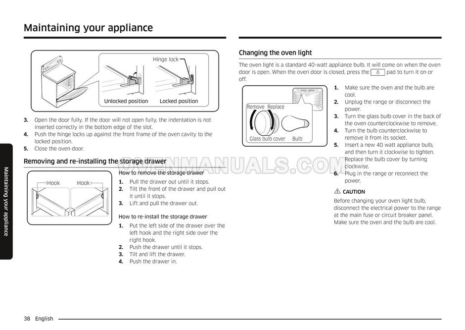 Samsung NE59K3310SS Range User Manual
