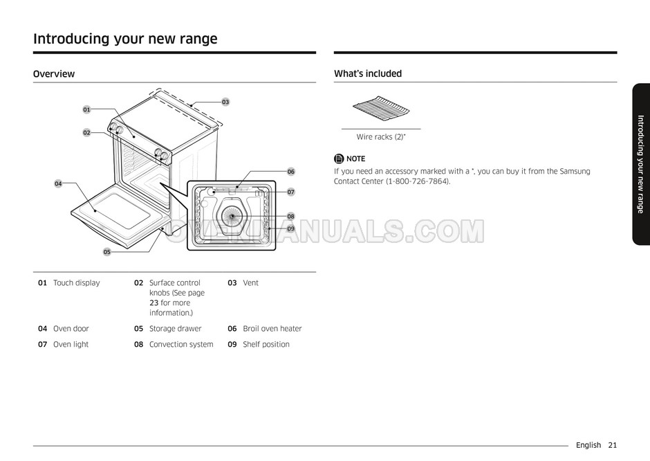 Samsung NE63T8311SS SmartThings Range User Manual