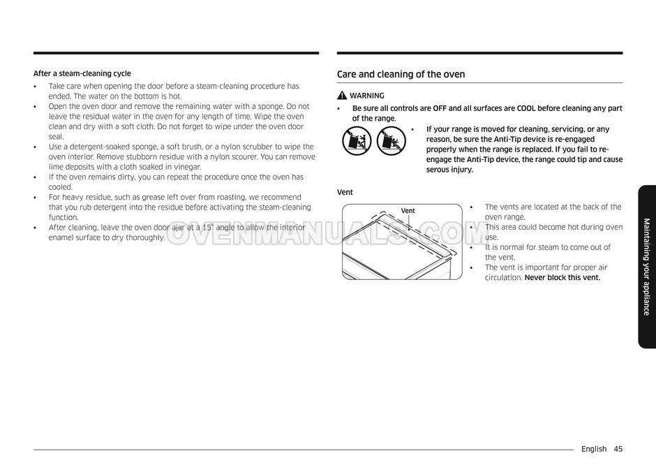 Samsung NE63T8311SS SmartThings Range User Manual