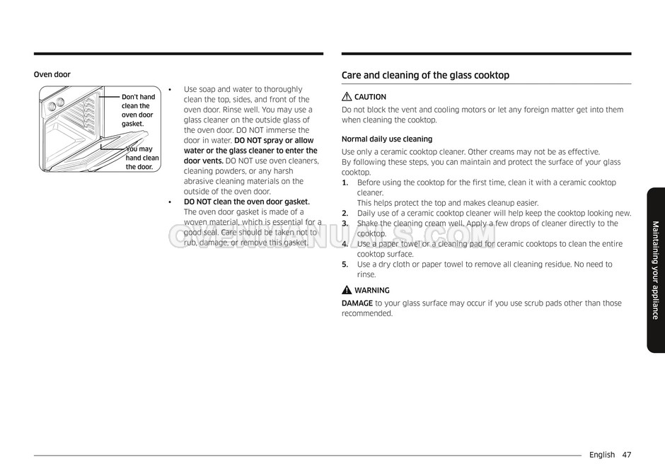 Samsung NE63T8311SS SmartThings Range User Manual