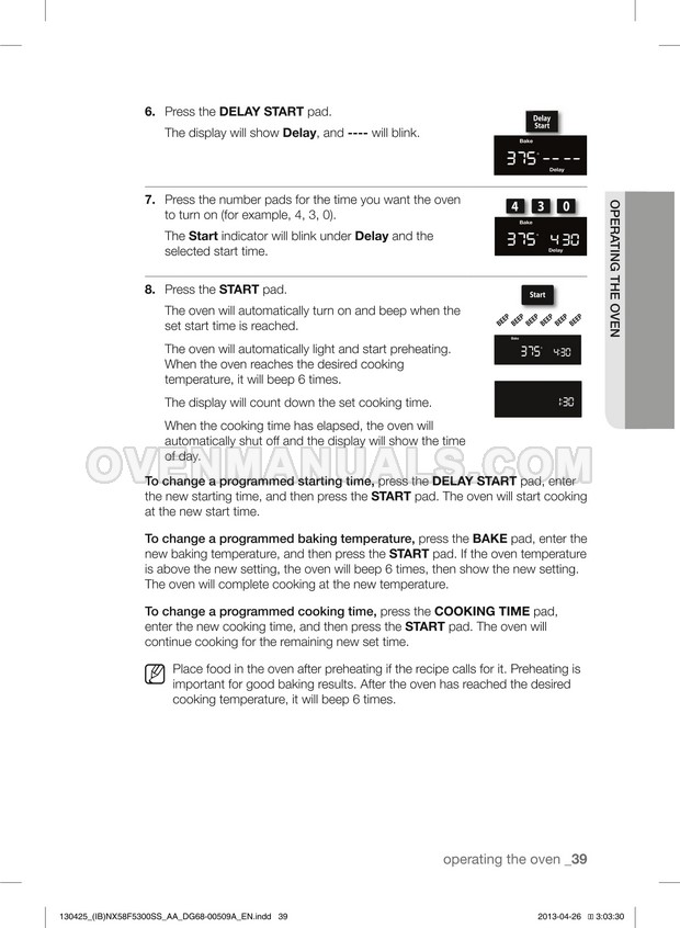 Samsung NX58F5500SS Range User Manual