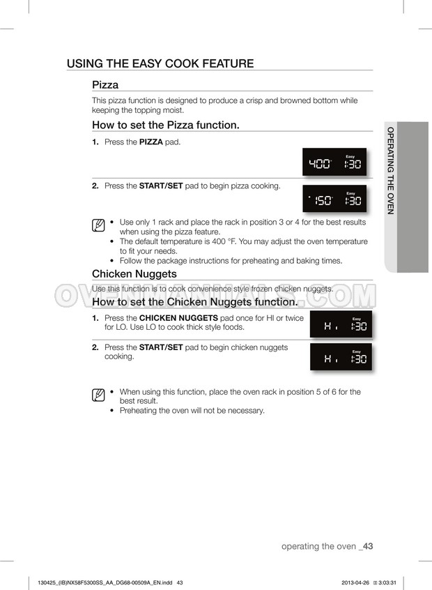 Samsung NX58F5500SS Range User Manual