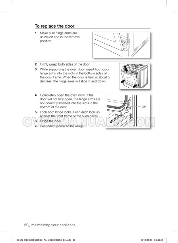 Samsung NX58F5500SS Range User Manual