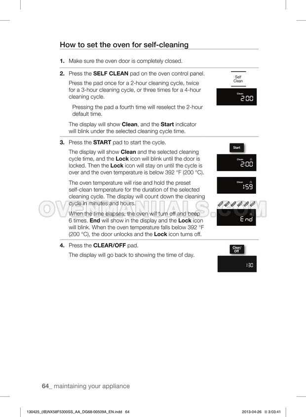 Samsung NX58F5500SS Range User Manual