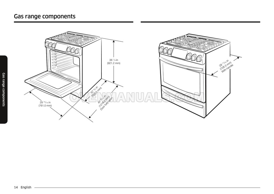Samsung NX58H9500WS Range Installation Manual
