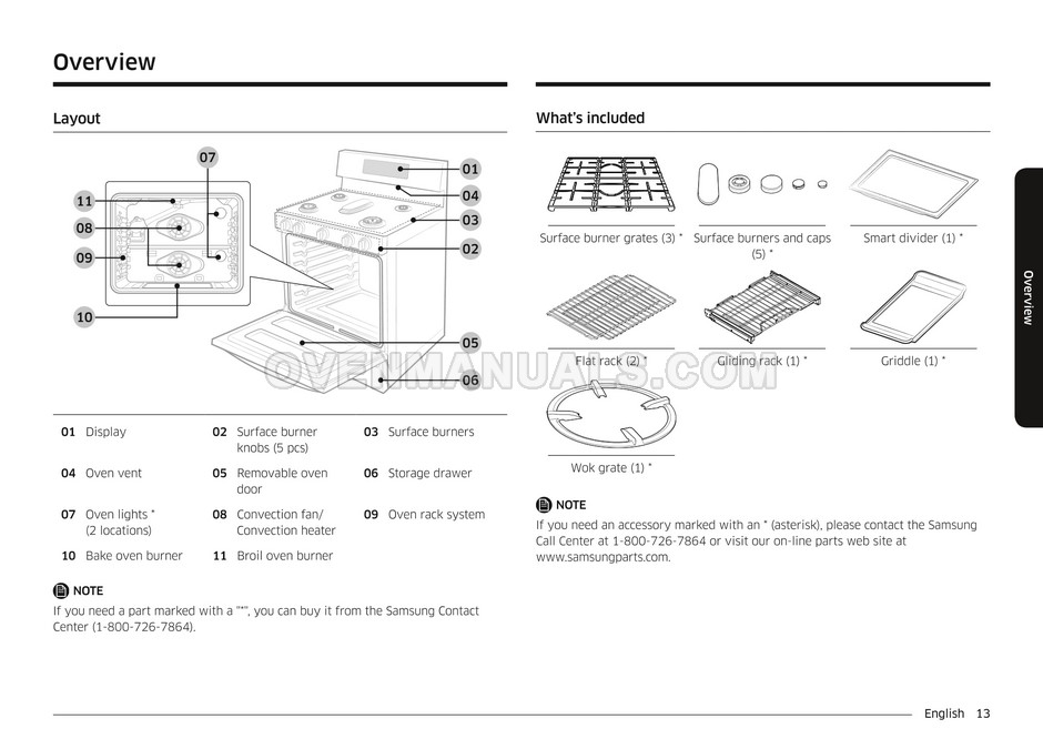 Samsung NX58K7850SS Range User Manual