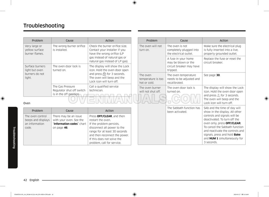 Samsung NX60T8311SS Range User Manual