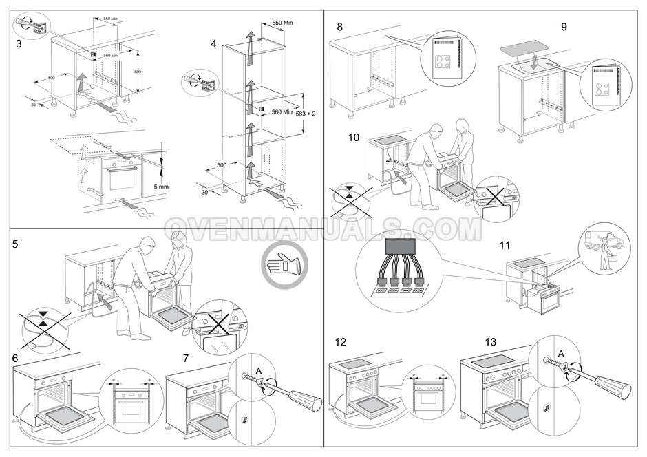 Whirlpool AKS 2000 Oven Installation Instructions