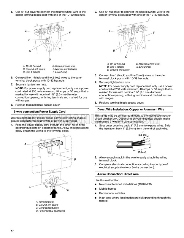 Whirlpool GY397LXUS Range Installation Instructions