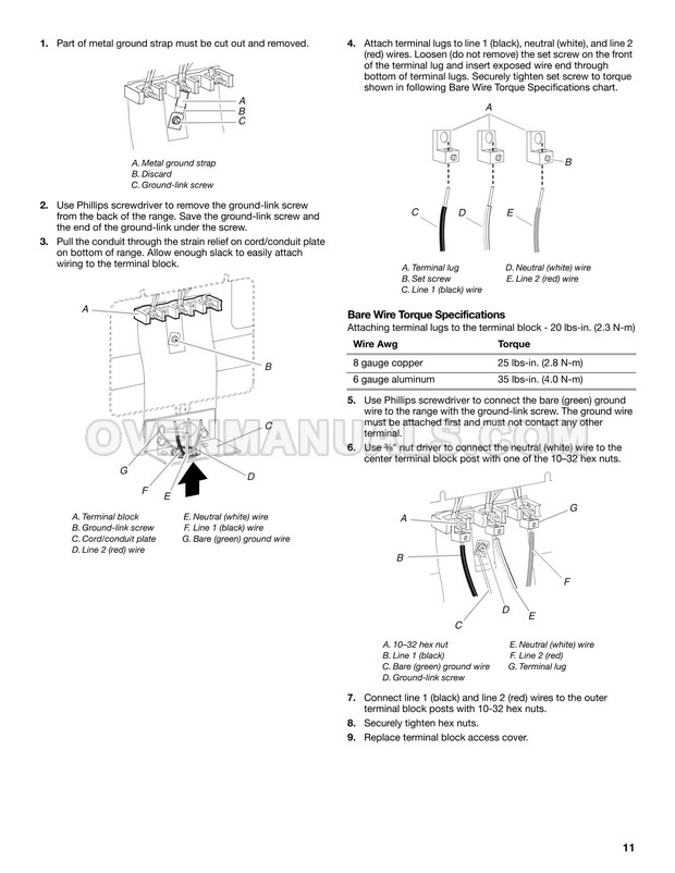 Whirlpool GY397LXUS Range Installation Instructions