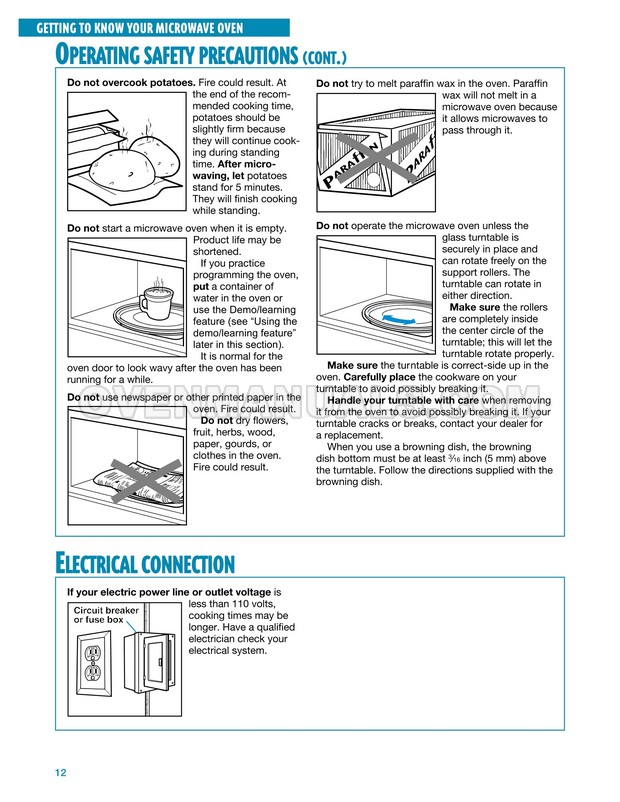 Whirlpool MH7140XF Microwave Oven Use & Care Guide
