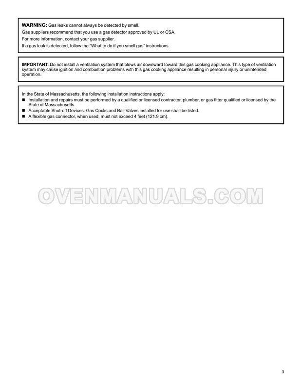 Whirlpool WCG77US0HS Stove Owner's Manual