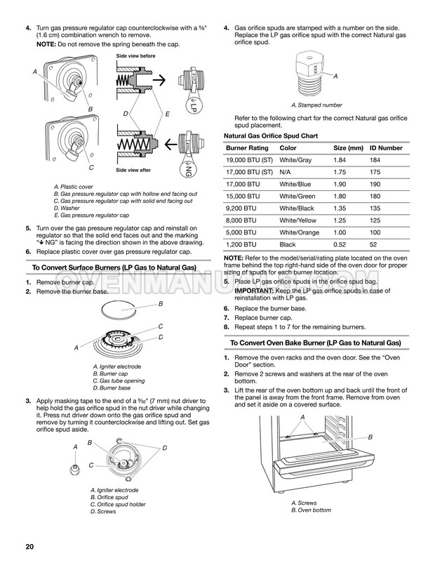 Whirlpool WEG730H0DS Range Installation Instructions